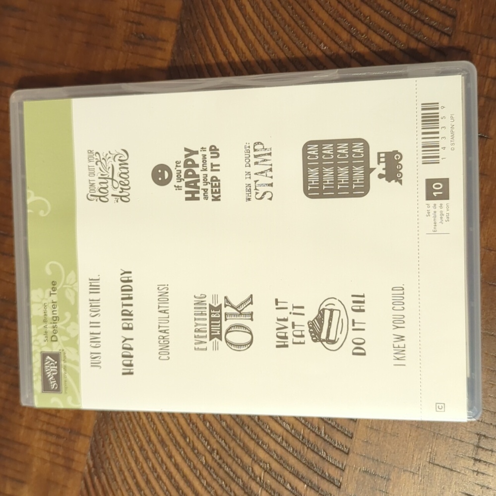 Stampin Up Mount Stamp Set Designer Tee ALL NEW!!!